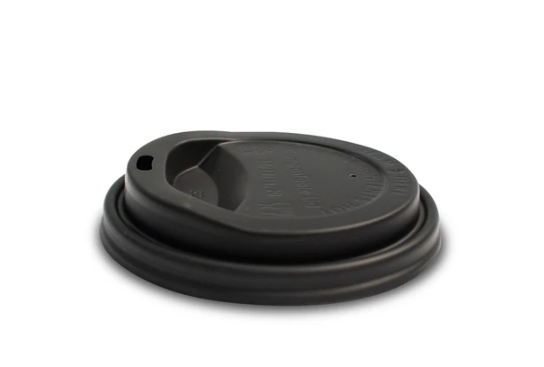 Tapa negra para vasos calientes de 10/20oz CPLA