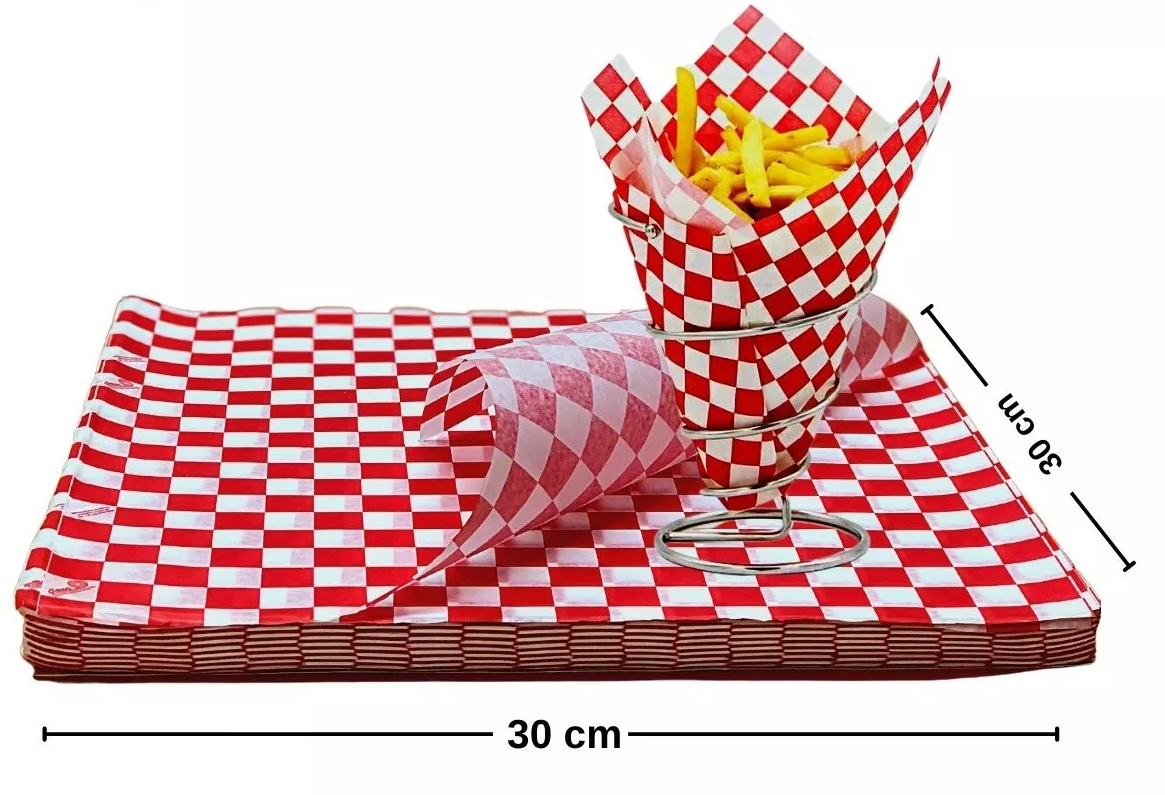 Papel Encerado de Cuadros  Grado Alimenticio