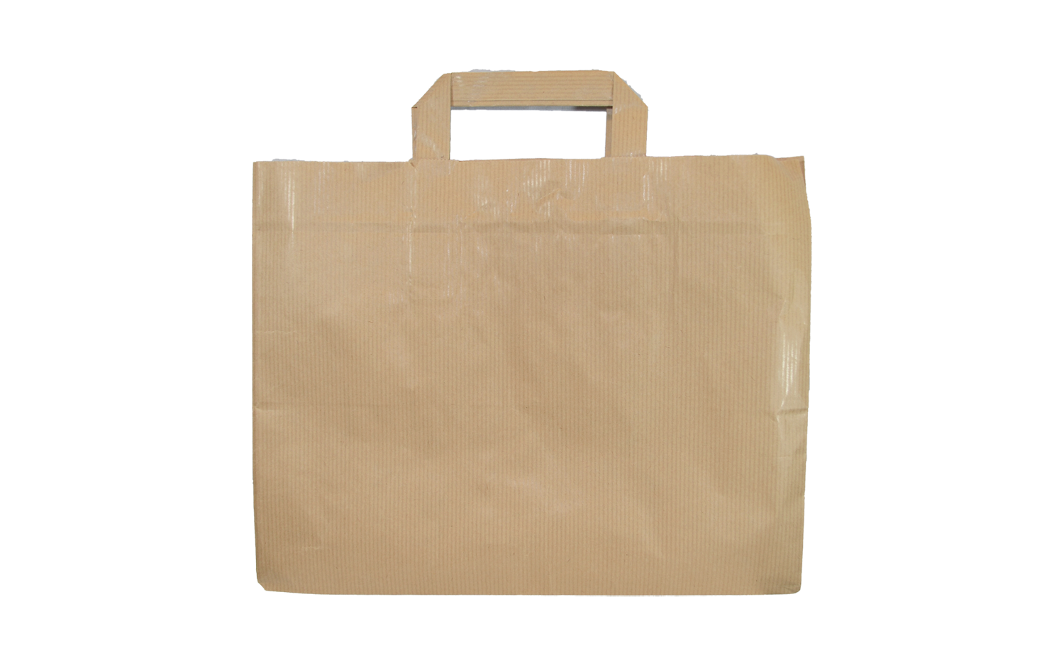 Bolsa de kraft con asa plana