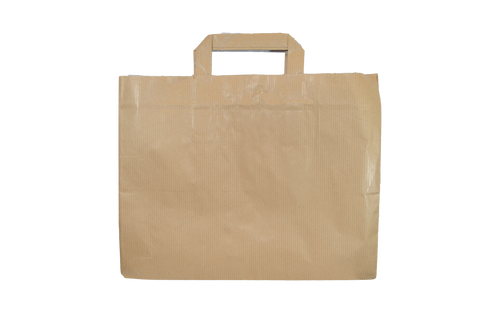 Bolsa de kraft con asa plana