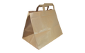 Bolsa de kraft con asa plana