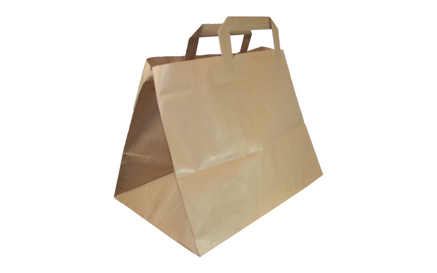 Bolsa de kraft con asa plana