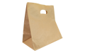 Bolsa de kraft con asa recortada